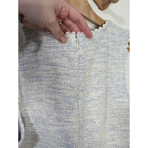 NWT J. Crew Factory Tweed Scalloped Sleeveless Tank Top Shirt - Size M - Picture 5 of 7